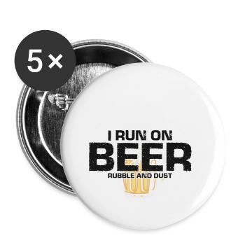 House demolition and house renovation - Buttons large 2.2''/56 mm (5-pack) - white - Front