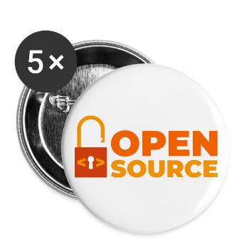 Open source - Buttons large 2.2''/56 mm (5-pack) - white - Front