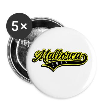 Majorque 2023 - Lot de 5 grands badges (56 mm) - blanc - Devant