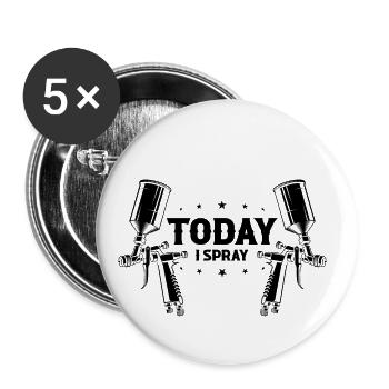 Autolackierer Angebot für Karosseriebauer - Buttons groß 56 mm (5er Pack) - Weiß - Vorne