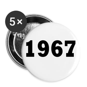 1967 - Buttons groß 56 mm (5er Pack) - Weiß - Vorne