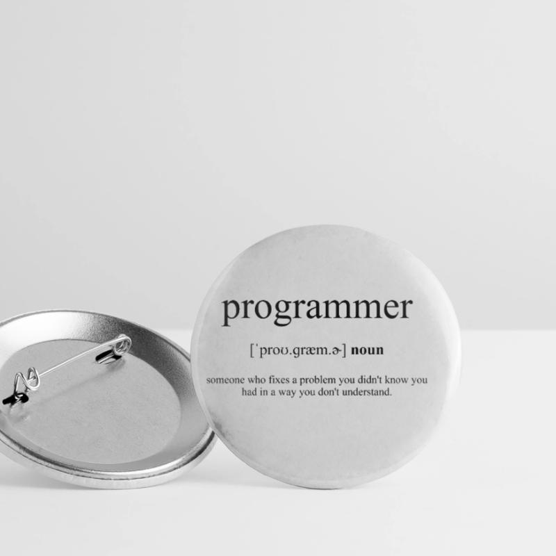 Programmer (Programmierer) Definition Dictionary Buttons groß 56 mm (5er Pack)