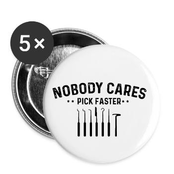 Lockpicking Expert Unlocking Service Lock Design - Buttons large 2.2''/56 mm (5-pack) - white - Front