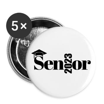 Senior 2023 - Proud Graduated Cool Graduation Gift - Buttons large 2.2''/56 mm (5-pack) - white - Front