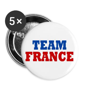 Team france - Buttons large 2.2''/56 mm (5-pack) - white - Front