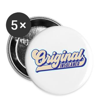 Original Insulaner | Stolzer Inselbewohner - Buttons groß 56 mm (5er Pack) - Weiß - Vorne