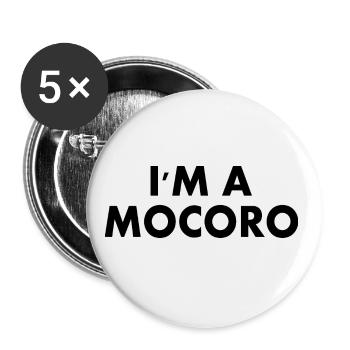 I'm a mocoro - Lot de 5 grands badges (56 mm) - blanc - Devant
