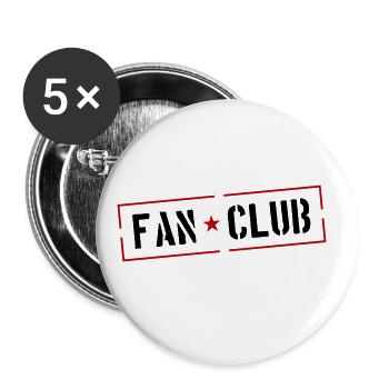 Fan Club - Buttons groß 56 mm (5er Pack) - Weiß - Vorne