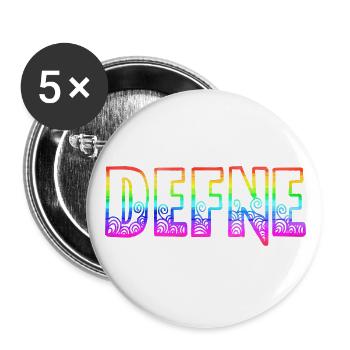 Defne RS Arc-en-ciel - Lot de 5 grands badges (56 mm) - blanc - Devant