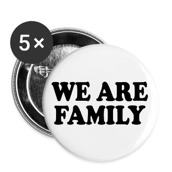 We are family - Lot de 5 grands badges (56 mm) - blanc - Devant