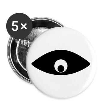 Eye watching you - Buttons large 2.2''/56 mm (5-pack) - white - Front