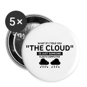Cybersecurity Design für Hacker und Cyber Security - Buttons groß 56 mm (5er Pack) - Weiß - Vorne