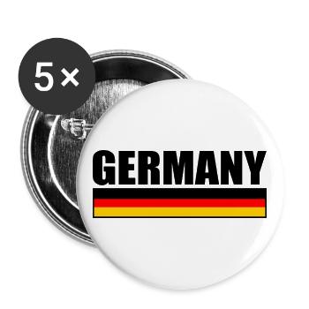 ALLEMAGNE DRAPEAU ALLEMAND - Lot de 5 grands badges (56 mm) - blanc - Devant