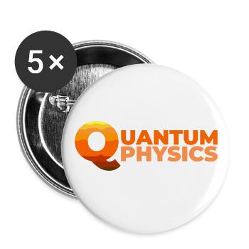 Quantum Physics - Buttons large 2.2''/56 mm (5-pack) - white - Front