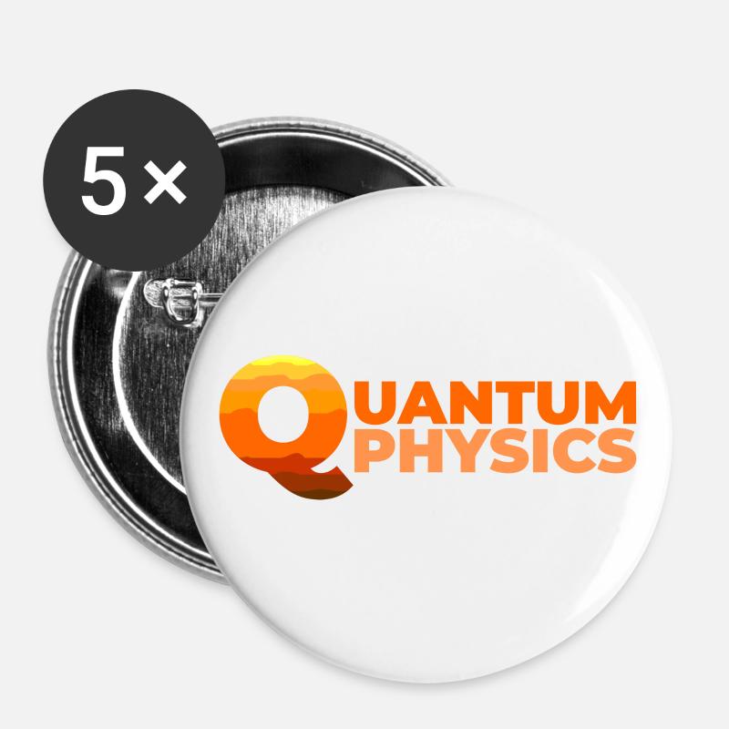 Quantum Physics - Buttons large 2.2''/56 mm (5-pack) - white