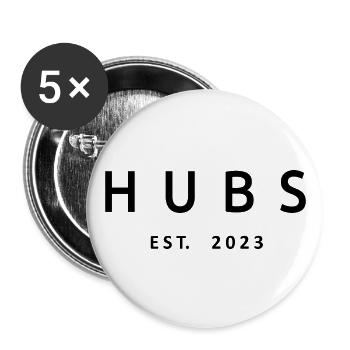 Hubs Est. 2023 Engagement For Groom's Wedding Gift - Buttons large 2.2''/56 mm (5-pack) - white - Front