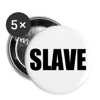 Slave - Buttons groß 56 mm (5er Pack) - Weiß - Vorne