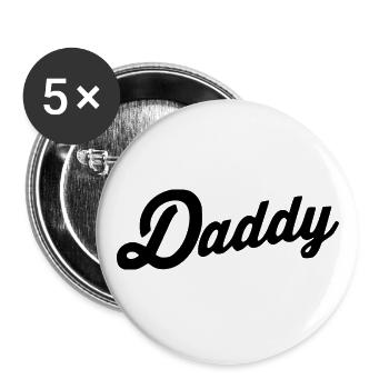 Daddy - Buttons groß 56 mm (5er Pack) - Weiß - Vorne