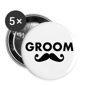 Groom - Buttons large 2.2''/56 mm (5-pack) - white - Front