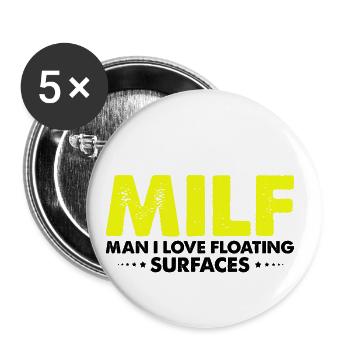 Betonbauer Design für Bauarbeiter und Baustelle - Buttons groß 56 mm (5er Pack) - Weiß - Vorne