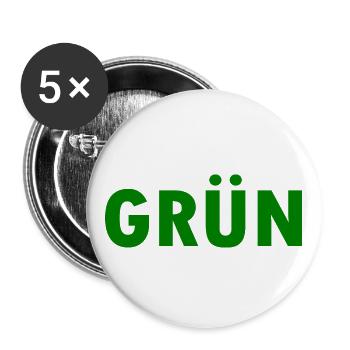 Grün - Buttons groß 56 mm (5er Pack) - Weiß - Vorne