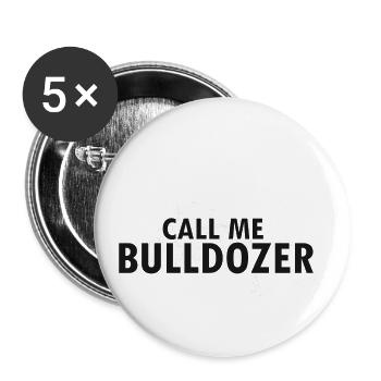 Conception de démolition de maisons et rénovation de maisons - Lot de 5 grands badges (56 mm) - blanc - Devant