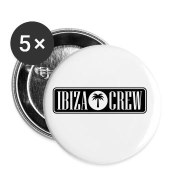 Ibiza Crew - Buttons large 2.2''/56 mm (5-pack) - white - Front