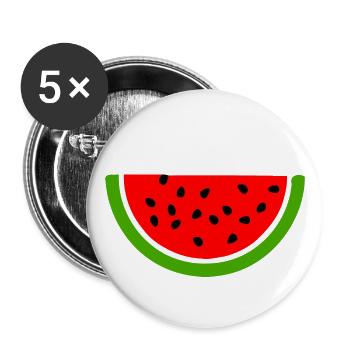 Watermelon - Buttons large 2.2''/56 mm (5-pack) - white - Front