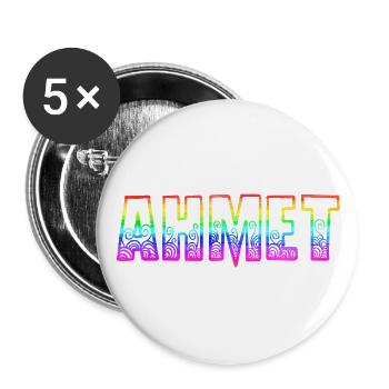 Ahmet RS Rainbow - Buttons large 2.2''/56 mm (5-pack) - white - Front