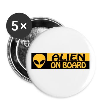CONSEIL SUR ALIEN - Lot de 5 grands badges (56 mm) - blanc - Devant