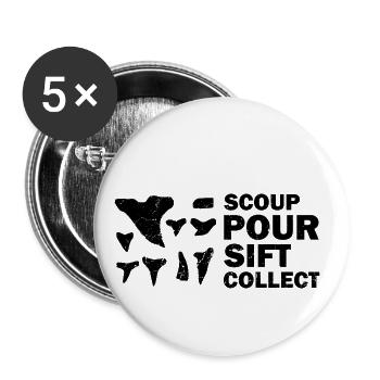 Paleontologist Designs Fossil Hunter Student - Buttons large 2.2''/56 mm (5-pack) - white - Front
