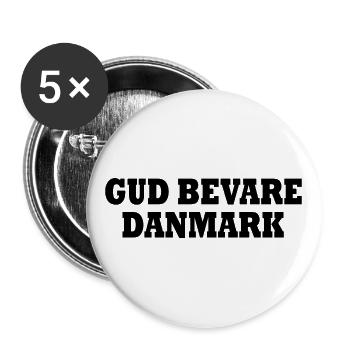 Gud bevare danmark - Lot de 5 grands badges (56 mm) - blanc - Devant
