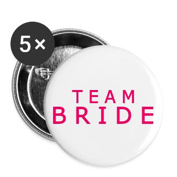 Team bride - Buttons groß 56 mm (5er Pack) - Weiß - Vorne