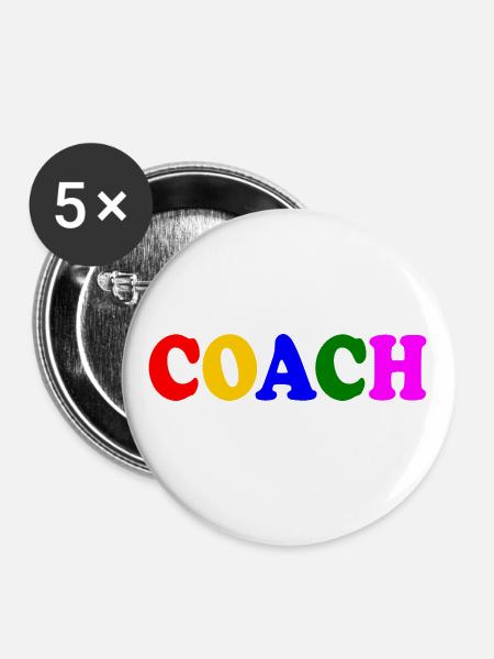 Coach - Buttons groß 56 mm (5er Pack) - Weiß