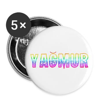 Yağmur RS Rainbow - Buttons large 2.2''/56 mm (5-pack) - white - Front
