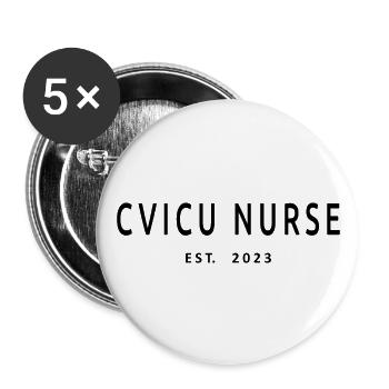 CVICU Nurse Est. 2023 Graduation Nursing Student - Buttons large 2.2''/56 mm (5-pack) - white - Front