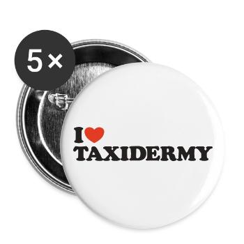 I love Taxidermy Heart Shirt - Buttons large 2.2''/56 mm (5-pack) - white - Front