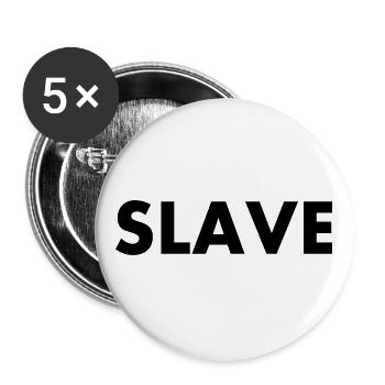 Slave - Buttons groß 56 mm (5er Pack) - Weiß - Vorne