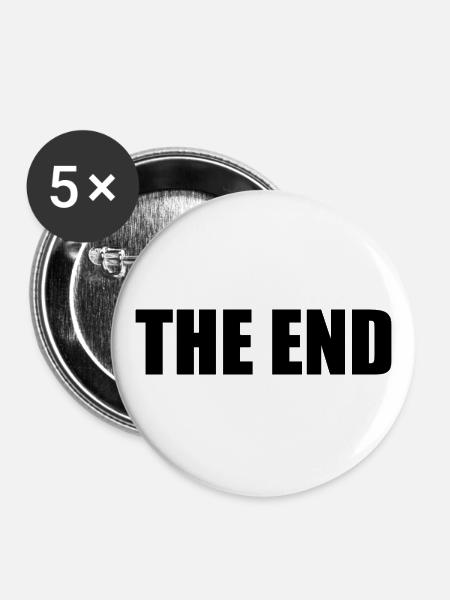 The end - Buttons groß 56 mm (5er Pack) - Weiß