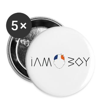 Ich bin ein New Yorker Junge - Buttons groß 56 mm (5er Pack) - Weiß - Vorne