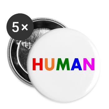 Human - Buttons large 2.2''/56 mm (5-pack) - white - Front