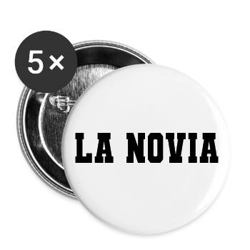 La Novia Girlfriend Engagement Wedding Gift - Buttons large 2.2''/56 mm (5-pack) - white - Front