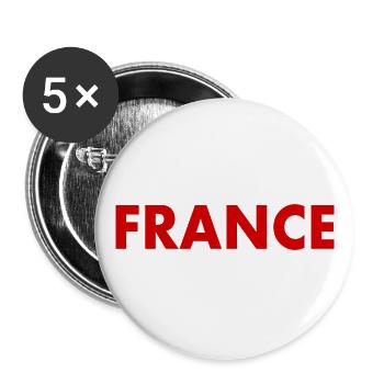 France - Lot de 5 grands badges (56 mm) - blanc - Devant