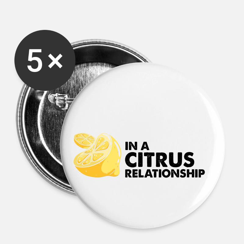Limonade Limonade Limonade Limonade Stand Design - Lot de 5 grands badges (56 mm) - blanc