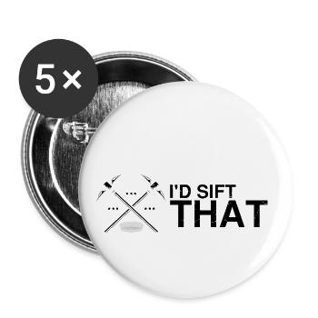 Gold Panning Gold Prospector GoldSchüfer Design - Buttons large 2.2''/56 mm (5-pack) - white - Front