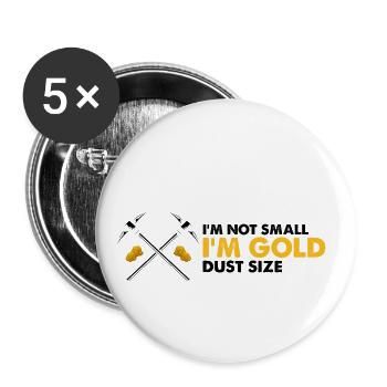 Gold Digger Gold Panning Gold Mining Designs - Buttons large 2.2''/56 mm (5-pack) - white - Front