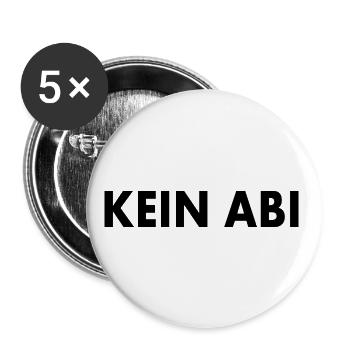 Kein abi - Buttons groß 56 mm (5er Pack) - Weiß - Vorne