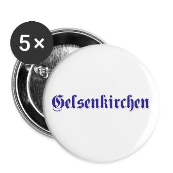 Texte de Gelsenkirchen | Couleurs changeantes - Lot de 5 grands badges (56 mm) - blanc - Devant