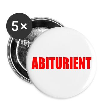 abiturient - Buttons groß 56 mm (5er Pack) - Weiß - Vorne