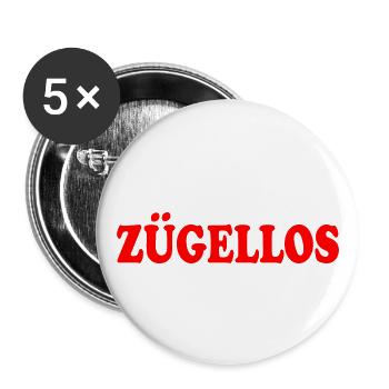 débridé - Lot de 5 grands badges (56 mm) - blanc - Devant
